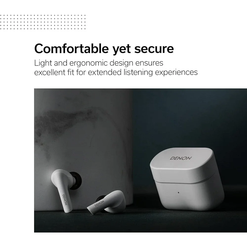 Denon True Wireless Bluetooth In-Ear Earbuds Headphones White AH-C630W